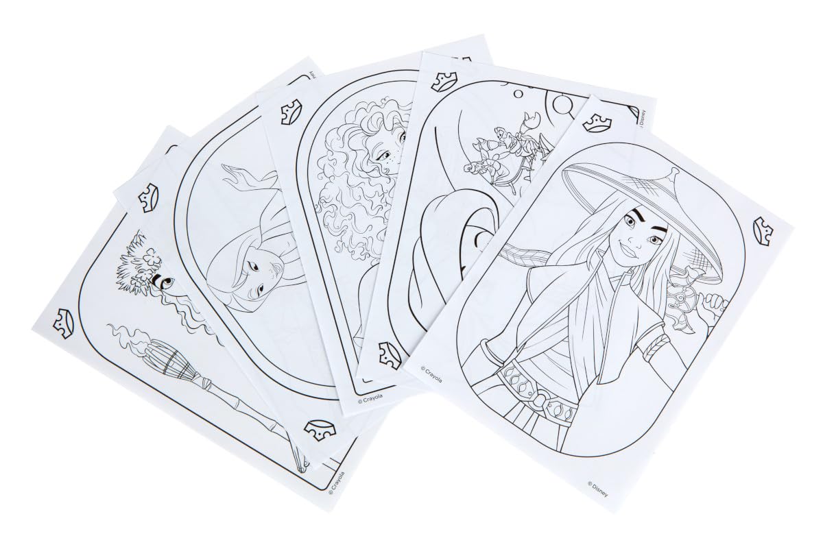 Crayola Disney Princess Color & Activity Set, 20 Coloring Book Pages, Princess Stickers, Gift for Girls & Boys 4 Crayola Disney Princess Color & Activity Set, 20 Coloring Book Pages, Princess Stickers, Gift for Girls & Boys