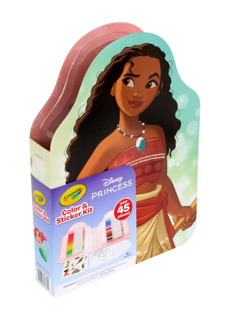 Crayola Disney Princess Color & Activity Set, 20 Coloring Book Pages, Princess Stickers, Gift for Girls & Boys 5 Crayola Disney Princess Color & Activity Set, 20 Coloring Book Pages, Princess Stickers, Gift for Girls & Boys