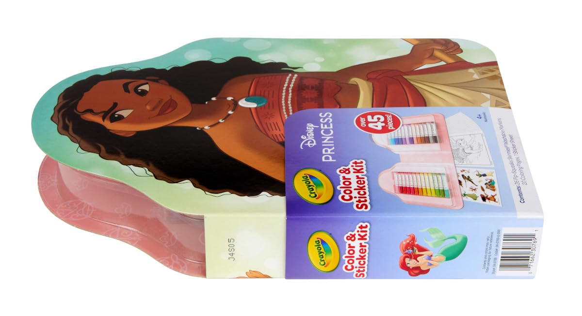 Crayola Disney Princess Color & Activity Set, 20 Coloring Book Pages, Princess Stickers, Gift for Girls & Boys 6 Crayola Disney Princess Color & Activity Set, 20 Coloring Book Pages, Princess Stickers, Gift for Girls & Boys