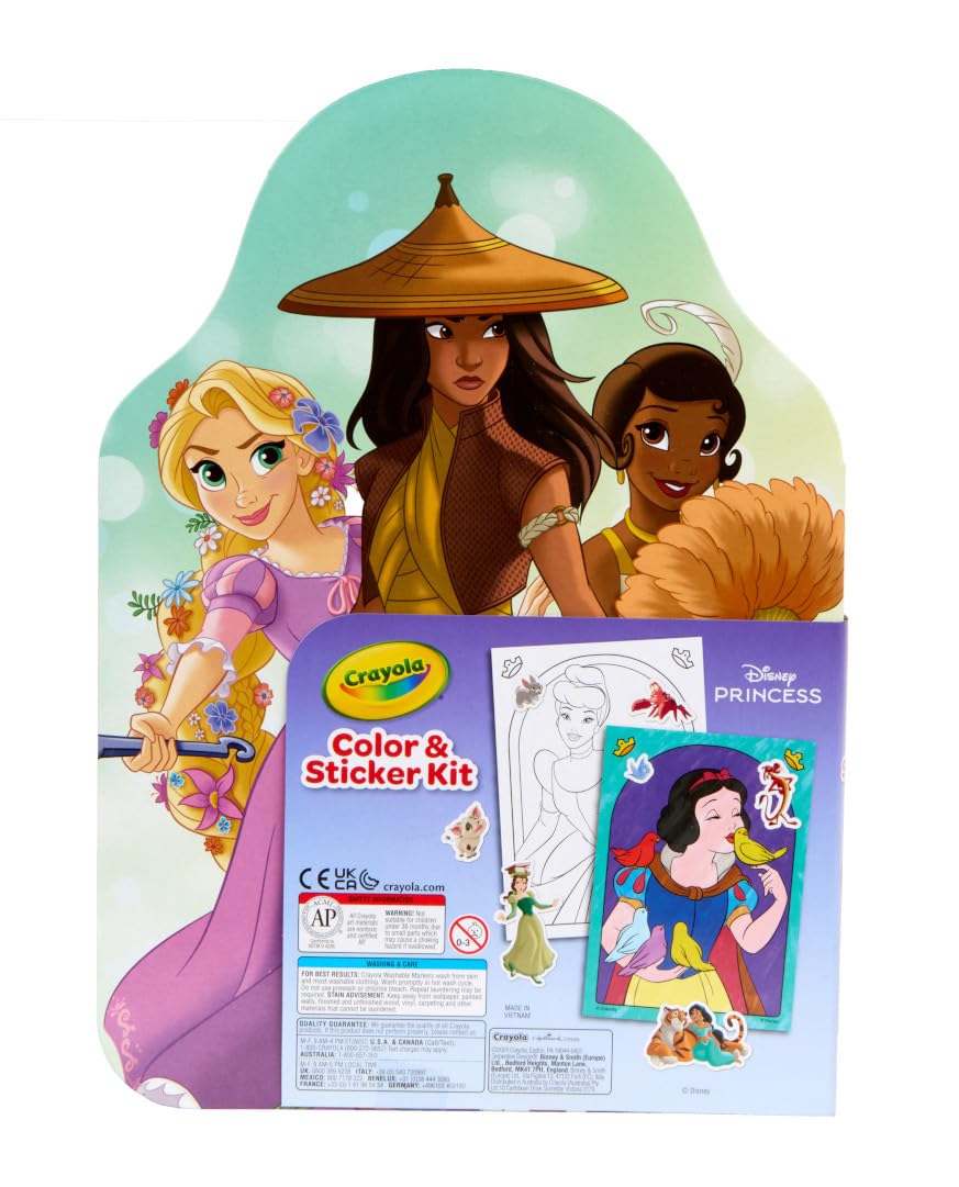 Crayola Disney Princess Color & Activity Set, 20 Coloring Book Pages, Princess Stickers, Gift for Girls & Boys 7 Crayola Disney Princess Color & Activity Set, 20 Coloring Book Pages, Princess Stickers, Gift for Girls & Boys
