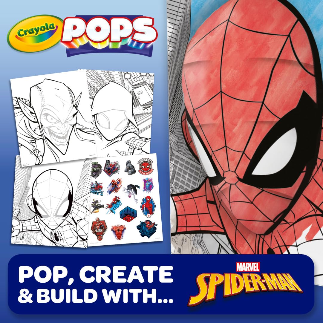Crayola POPs 3D Kids Art Set, Spiderman Coloring Book Alternative, Gift for Boys & Girls, Ages 5+ 5 Crayola POPs 3D Kids Art Set, Spiderman Coloring Book Alternative, Gift for Boys & Girls, Ages 5+