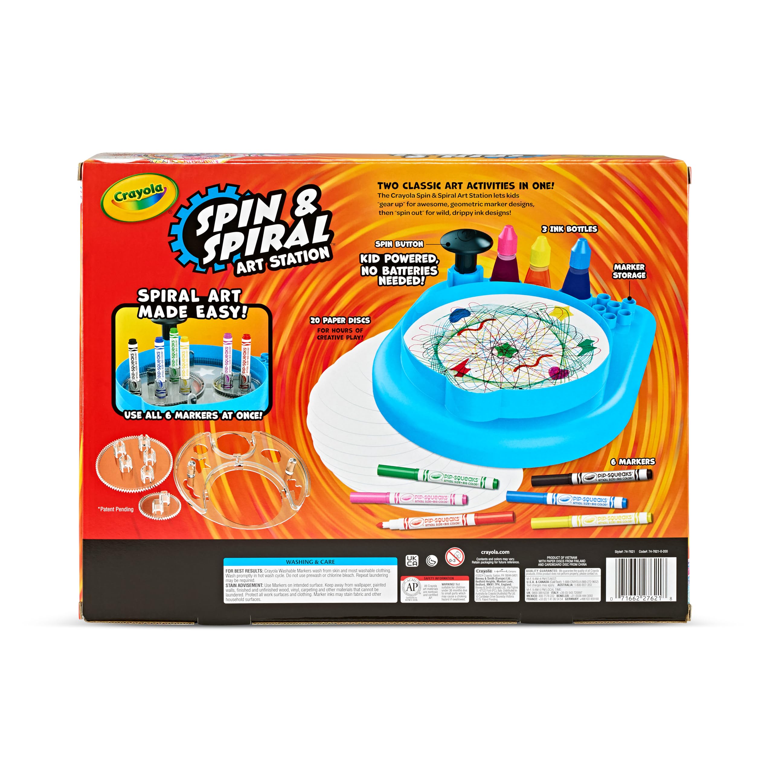 Crayola Spin & Spiral Art Station, Spin Art Machine, Arts & Crafts for Kids Ages 6, 7, 8, 9