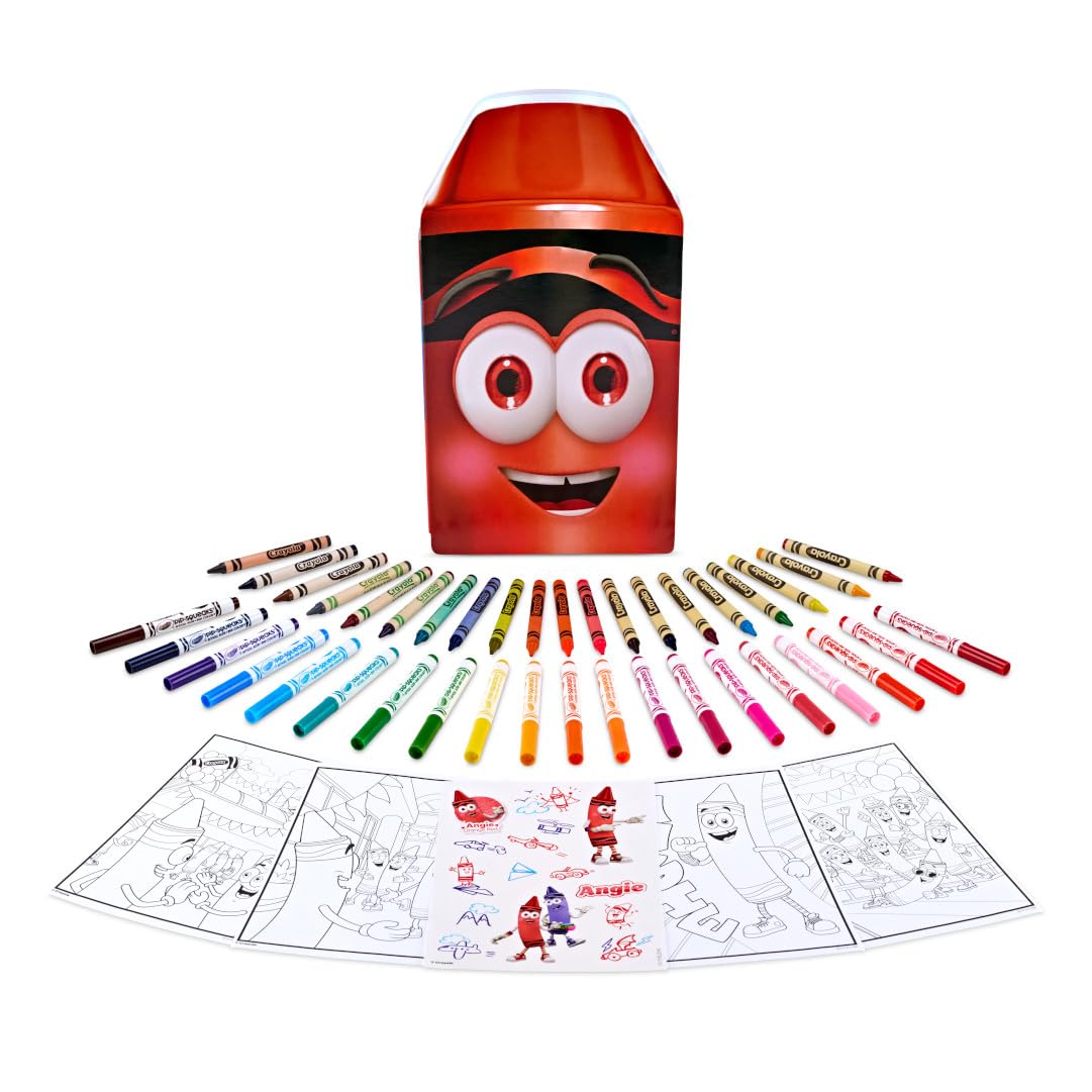 Crayola Coloring Set with Limited Edition Red Art Case, Limited Edition Crayons, 50+ Pieces, Gifts for Kids