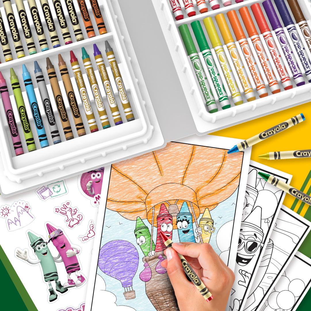 Crayola Coloring Set with Limited Edition Red Art Case, Limited Edition Crayons, 50+ Pieces, Gifts for Kids 4 Crayola Coloring Set with Limited Edition Red Art Case, Limited Edition Crayons, 50+ Pieces, Gifts for Kids