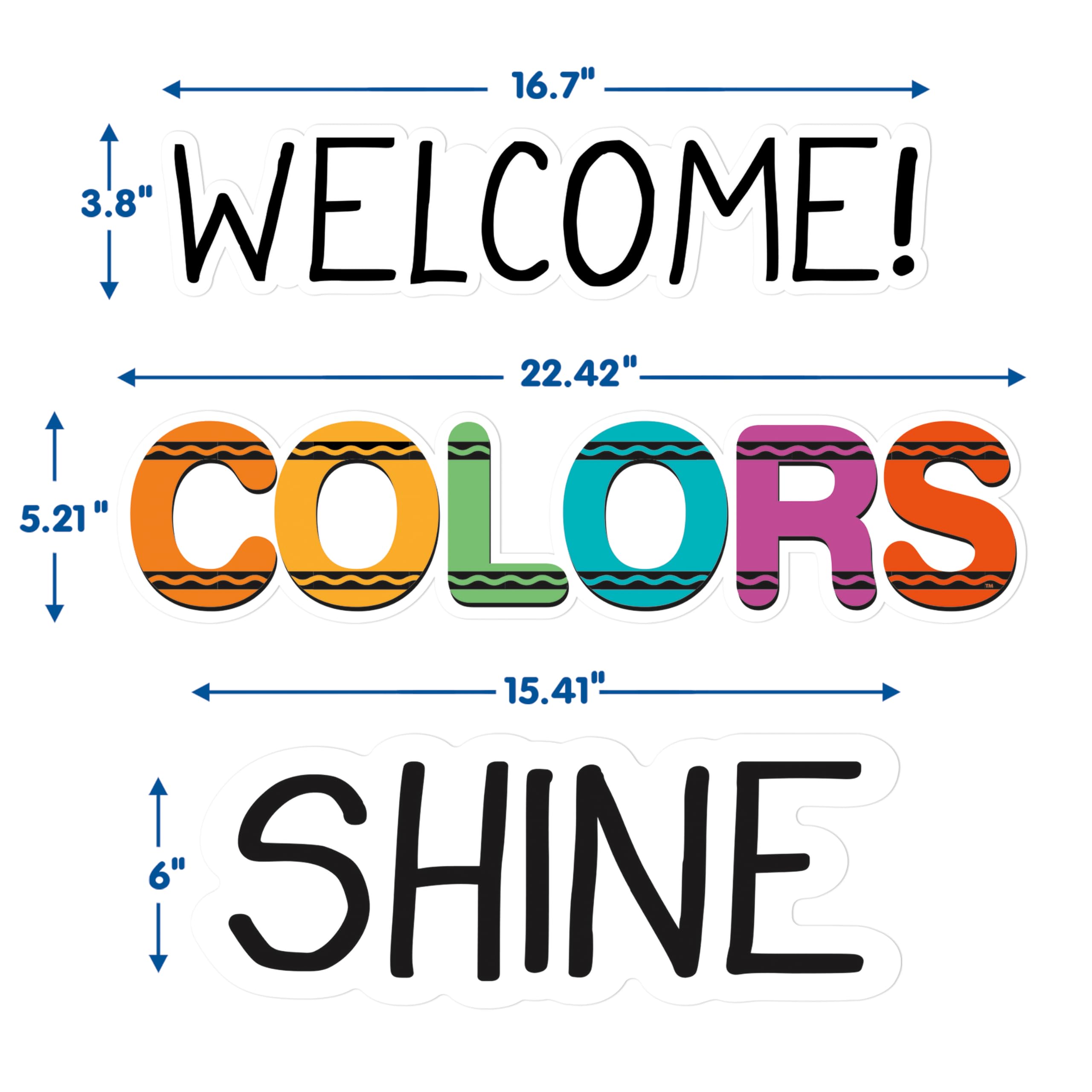 Eureka Crayola Let Your Colors Shine Bulletin Board Set