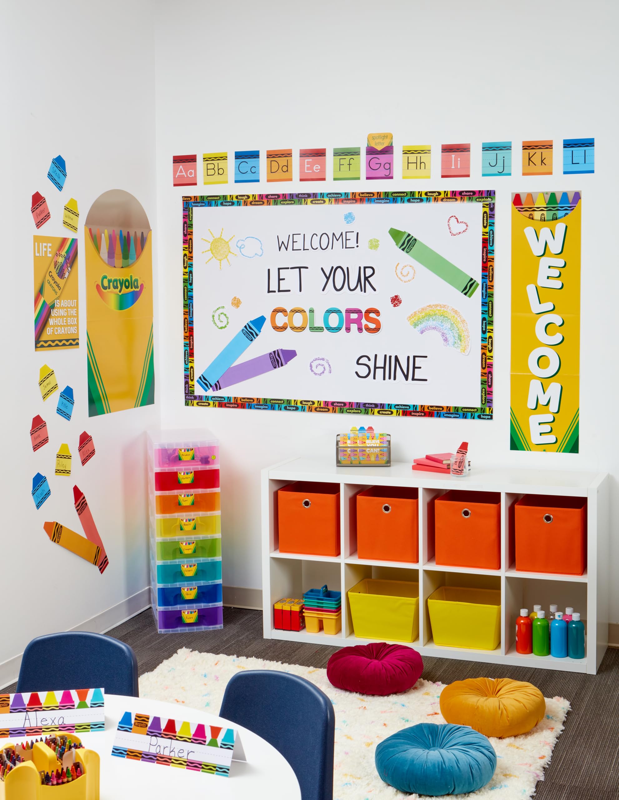 Eureka Crayola Let Your Colors Shine Bulletin Board Set
