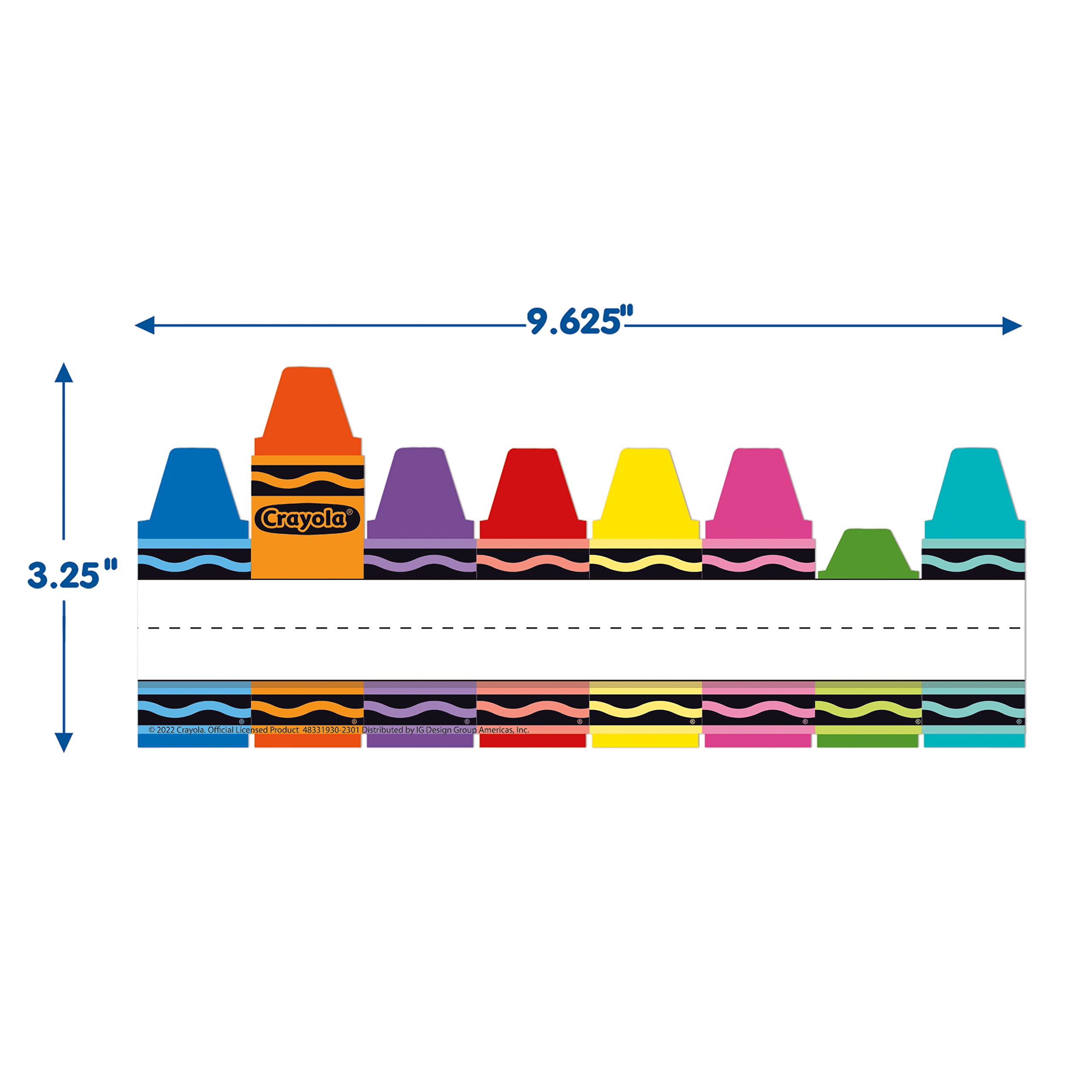 Eureka Crayola Crayons Tented Nameplates for Student Desks, 9.5" x 6.5", 36 Pieces 3 Eureka Crayola Crayons Tented Nameplates for Student Desks, 9.5" x 6.5", 36 Pieces