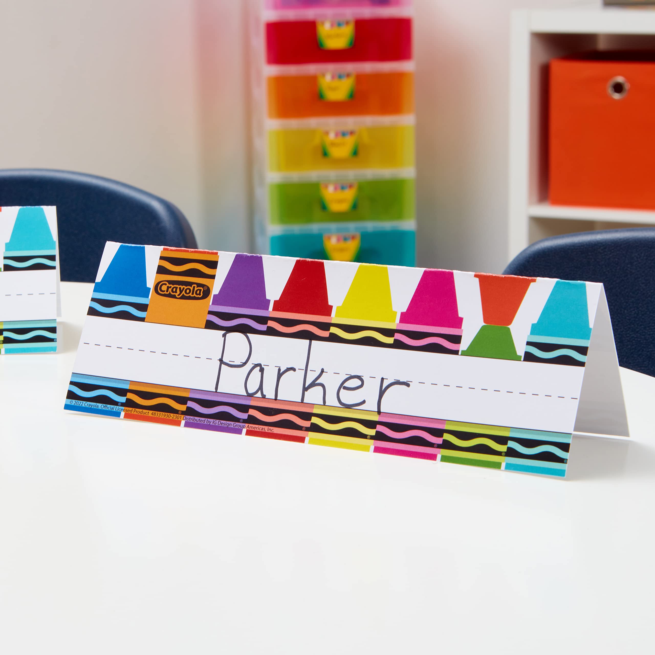 Eureka Crayola Crayons Tented Nameplates for Student Desks, 9.5" x 6.5", 36 Pieces 7 Eureka Crayola Crayons Tented Nameplates for Student Desks, 9.5" x 6.5", 36 Pieces