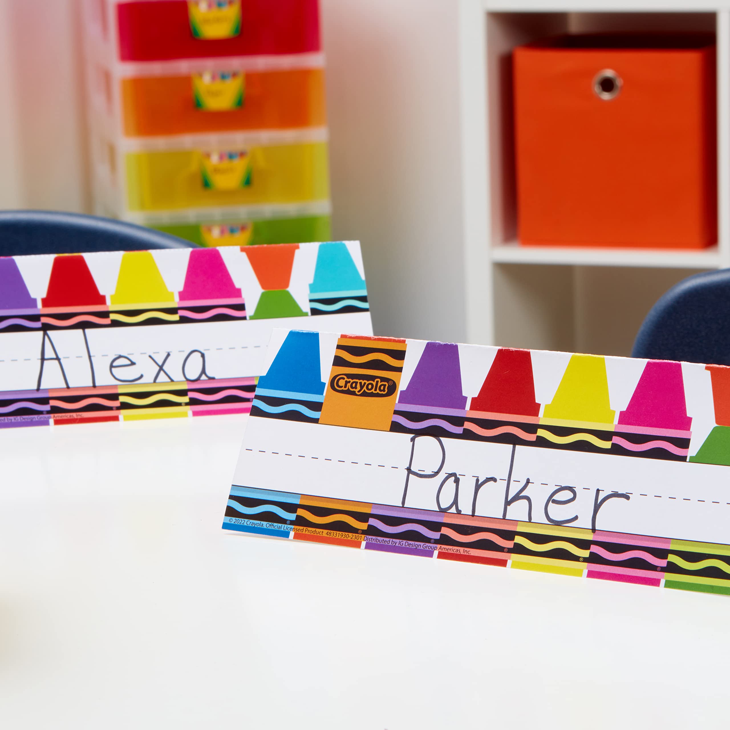 Eureka Crayola Crayons Tented Nameplates for Student Desks, 9.5" x 6.5", 36 Pieces 8 Eureka Crayola Crayons Tented Nameplates for Student Desks, 9.5" x 6.5", 36 Pieces