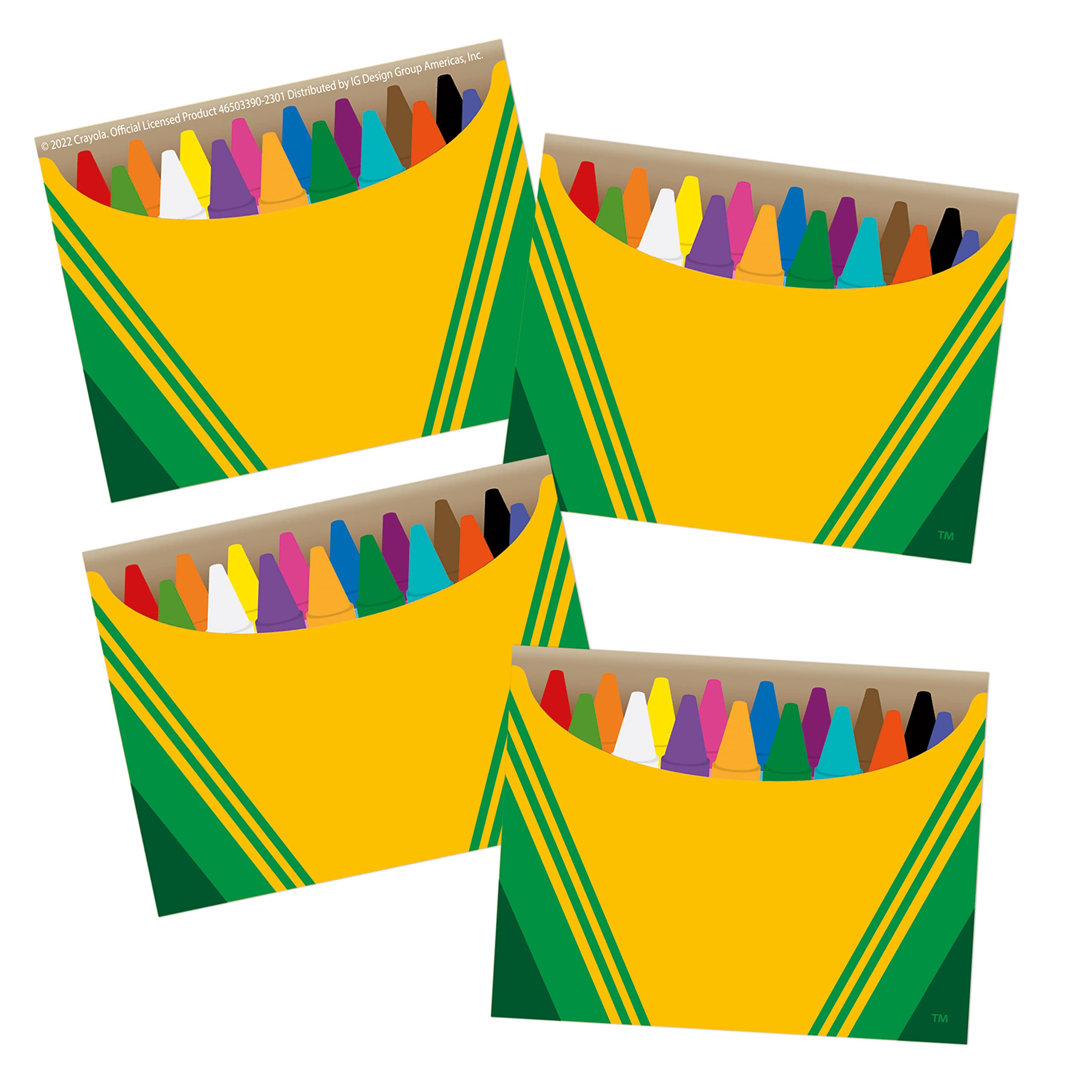 Eureka Crayola Crayons Self-Adhesive Student Name Tags for Teachers, 2.75" x 2.25", 40 Pieces