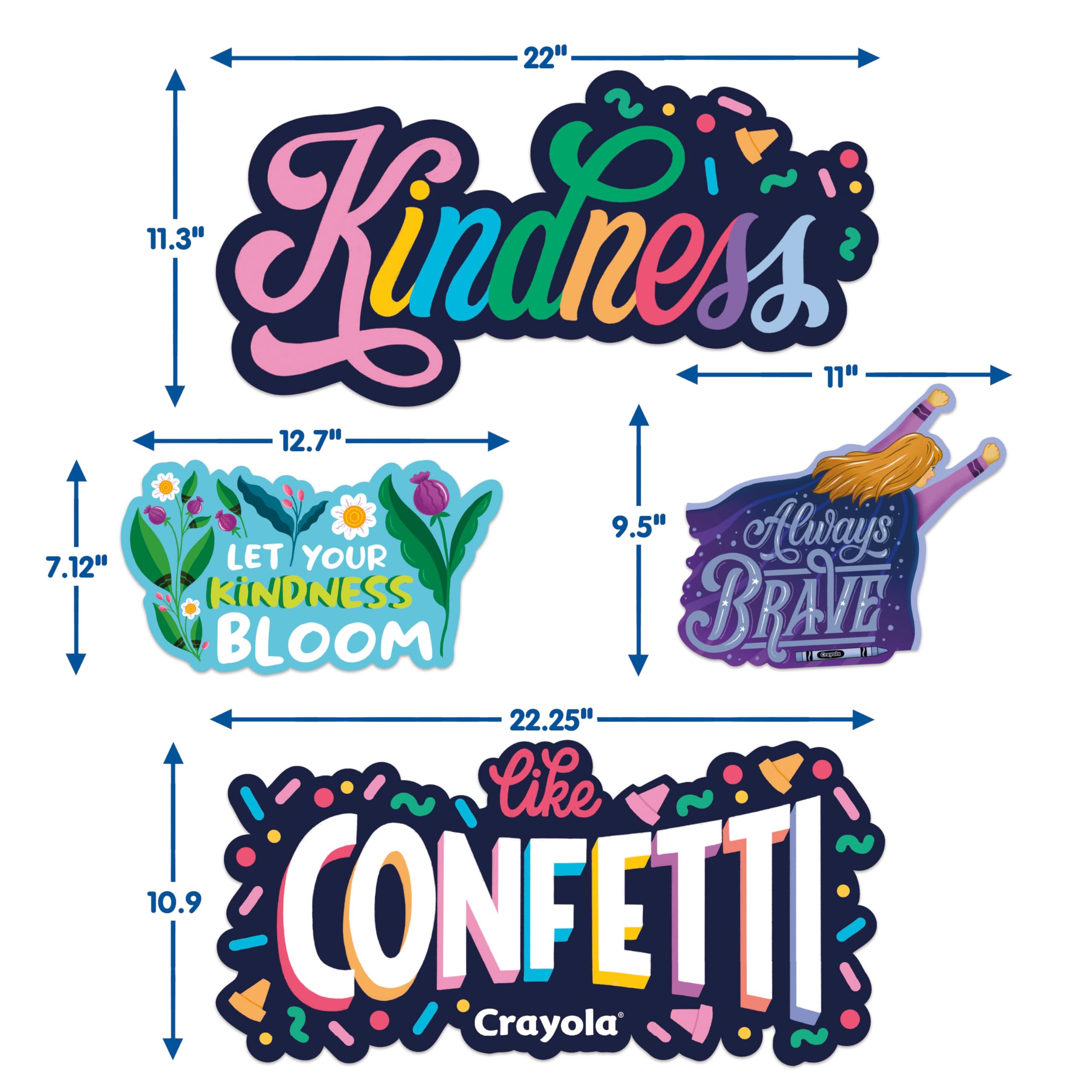 Eureka Crayola Colors of Kindness Classroom Bulletin Board Set for Teachers, 21 Pieces 3 Eureka Crayola Colors of Kindness Classroom Bulletin Board Set for Teachers, 21 Pieces