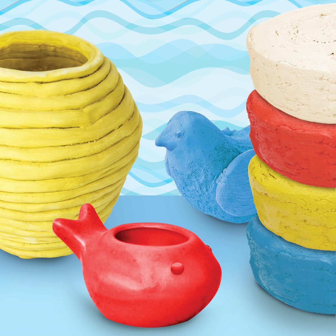 Crayola Air Dry Clay, Classic Colors, Bulk (4) Set of 2.5 lb. Resealable Buckets, Modeling Clay Alternative for Kids 5 Crayola Air Dry Clay, Classic Colors, Bulk (4) Set of 2.5 lb. Resealable Buckets, Modeling Clay Alternative for Kids