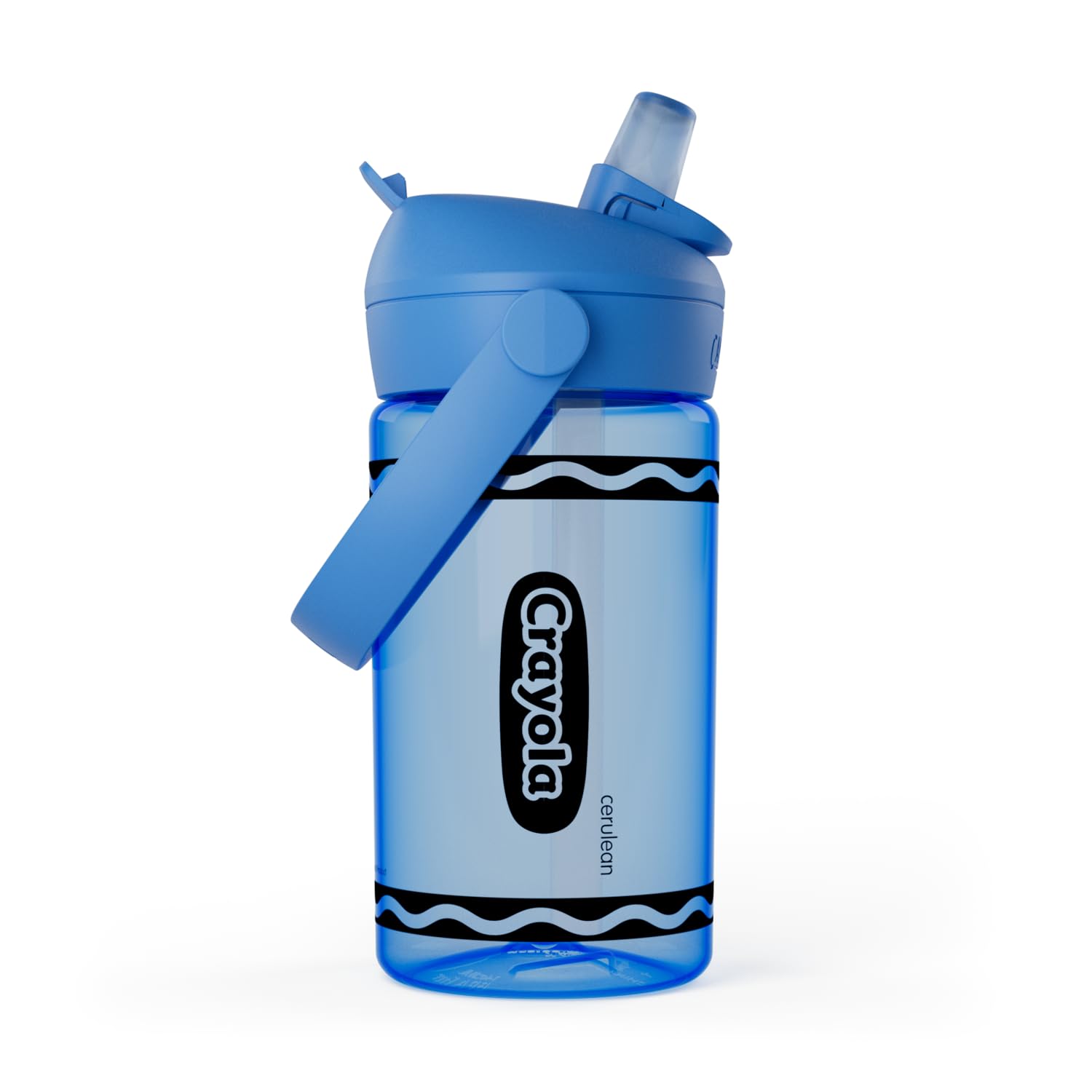CamelBak Crayola Flip Straw Kids Tritan Renew Water Bottle Cerulean, 14oz