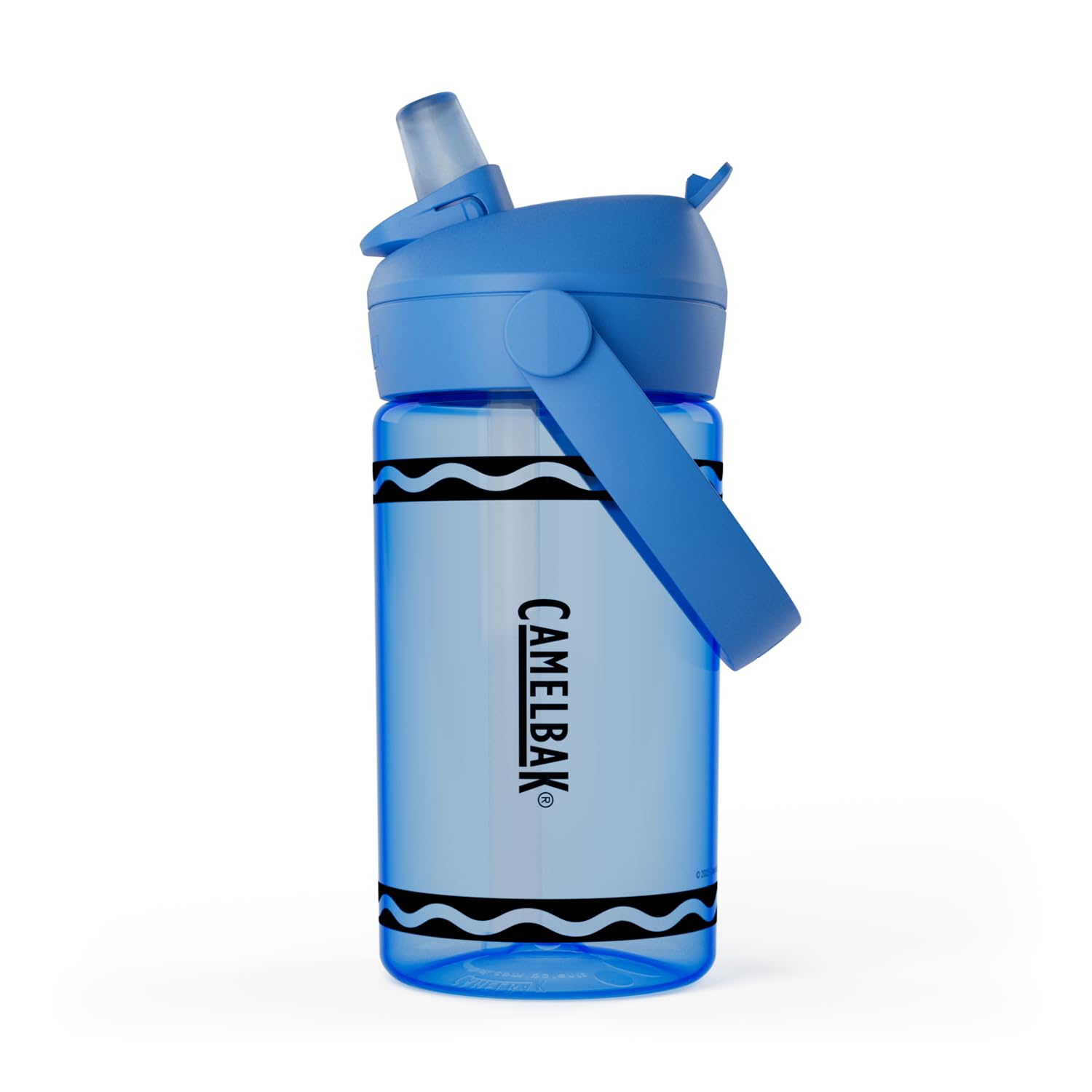 CamelBak Crayola Flip Straw Kids Tritan Renew Water Bottle Cerulean, 14oz