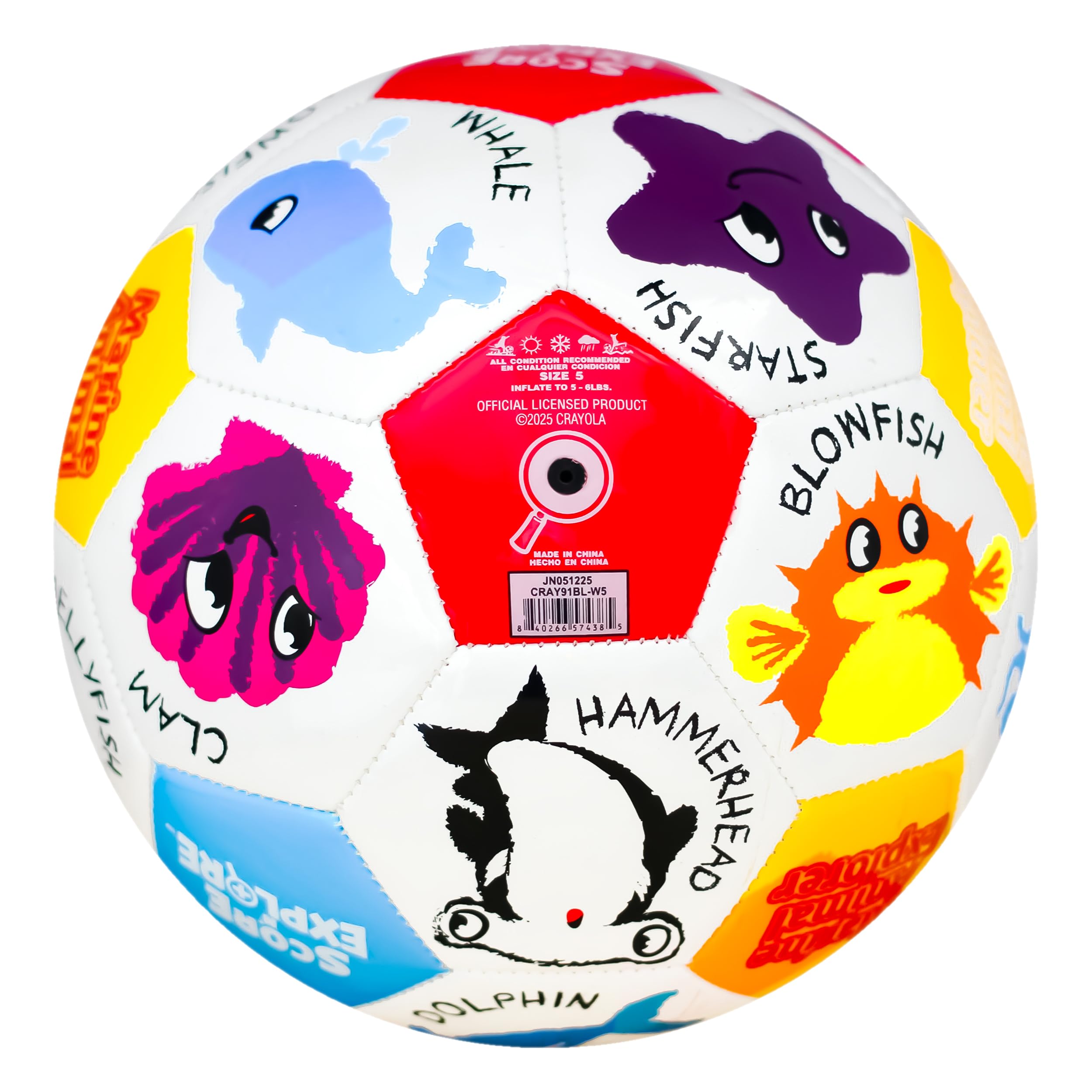 Crayola Official Soccer Ball - Unisex Kids - Marine Size 5 3 Crayola Official Soccer Ball - Unisex Kids - Marine Size 5