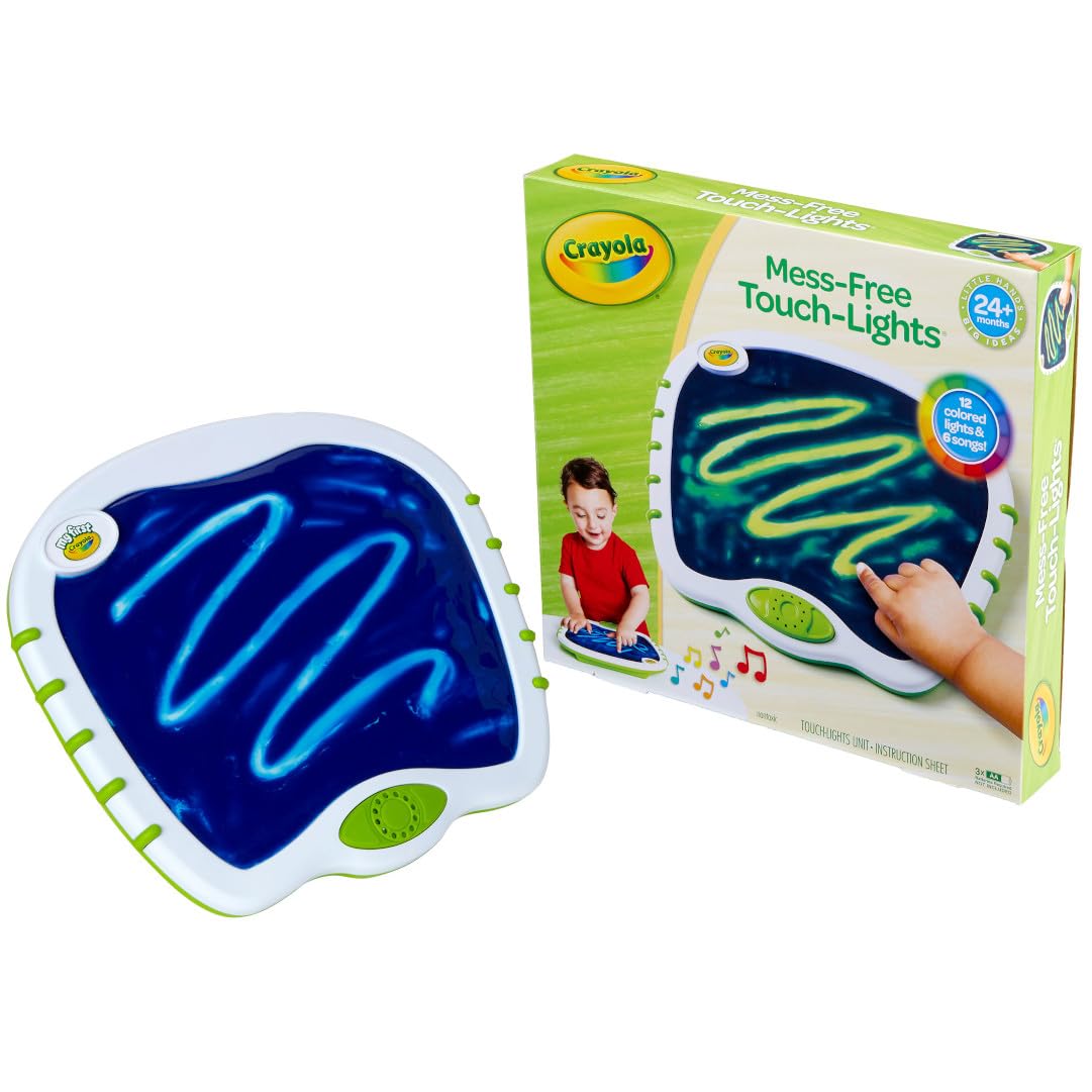 Crayola Toddler Touch Lights, Musical Sensory Toys for Toddlers, Holiday, Light Up Drawing Pad, Mess Free Painting, Travel Activity, 2+