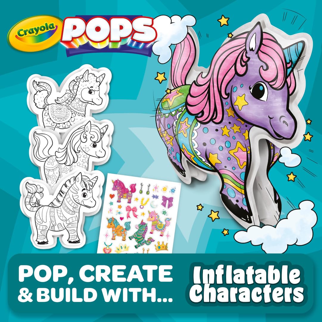 Crayola Pops Inflatable Characters, Coloring Set for Kids, Gift for Boys & Girls, Ages 5, 6, 7, 8 5 Crayola Pops Inflatable Characters, Coloring Set for Kids, Gift for Boys & Girls, Ages 5, 6, 7, 8