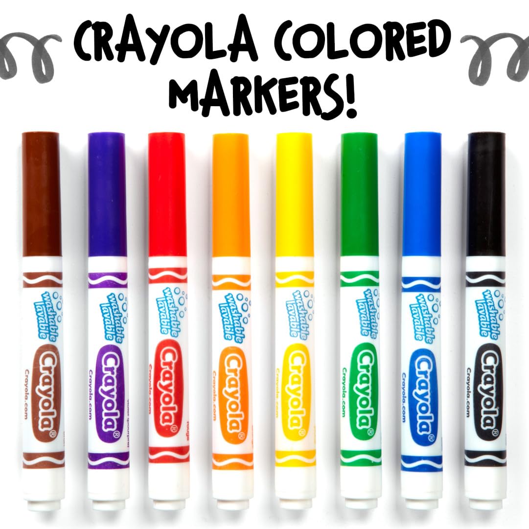 Crayola 12 Count Washable Bulk Markers, Blue