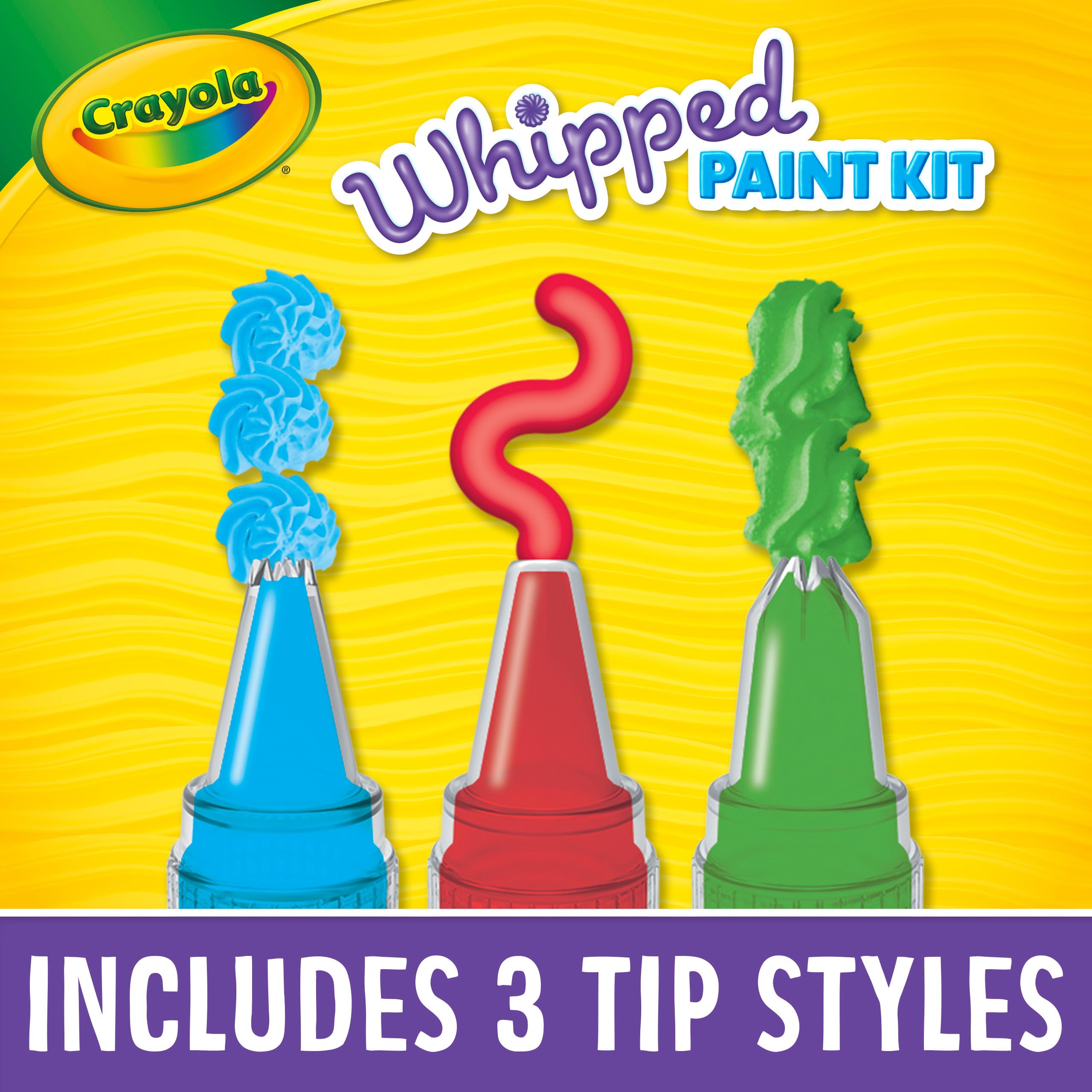Crayola Whipped Paint Kit, Puff Paint, 3D Paint Set for Kids, 3 Unique Textures, Sensory Art Toy, Gift for Kids, Ages 5+