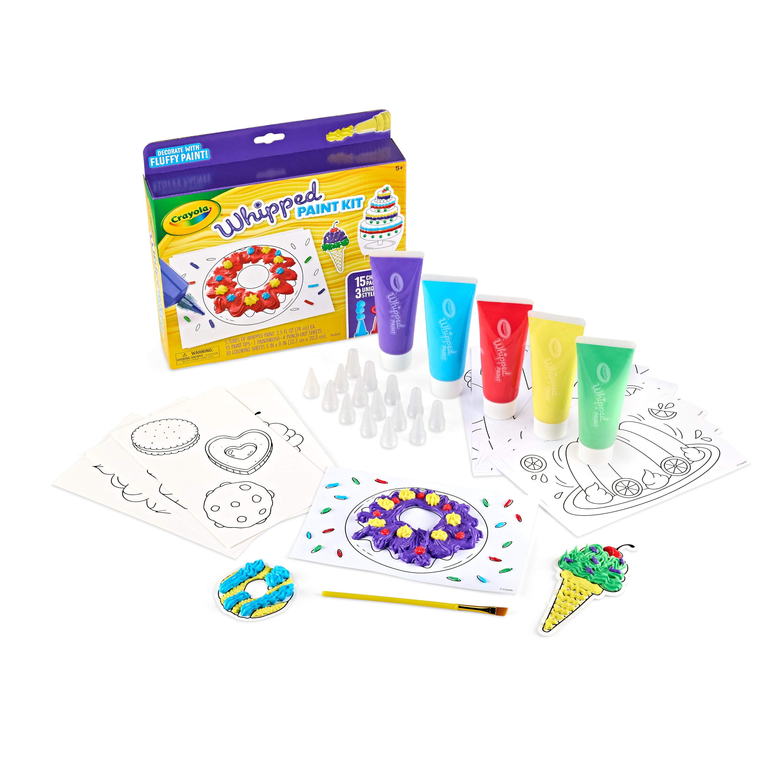 Crayola Whipped Paint Kit, Puff Paint, 3D Paint Set for Kids, 3 Unique Textures, Sensory Art Toy, Gift for Kids, Ages 5+