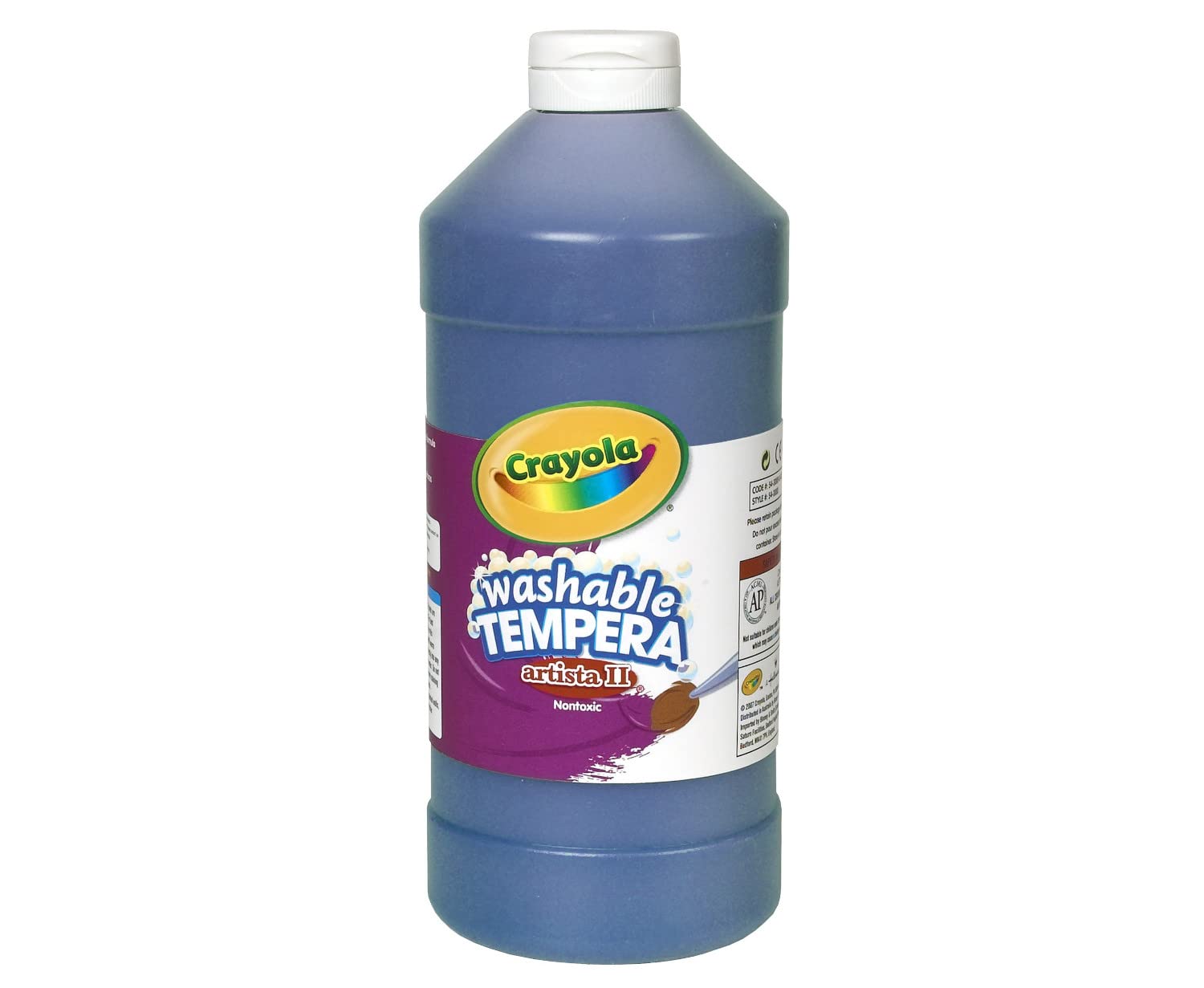Crayola Washable Tempera Paint For Kids, Blue Paint, Classroom Supplies, Non Toxic, 32 Oz Squeeze Bottle