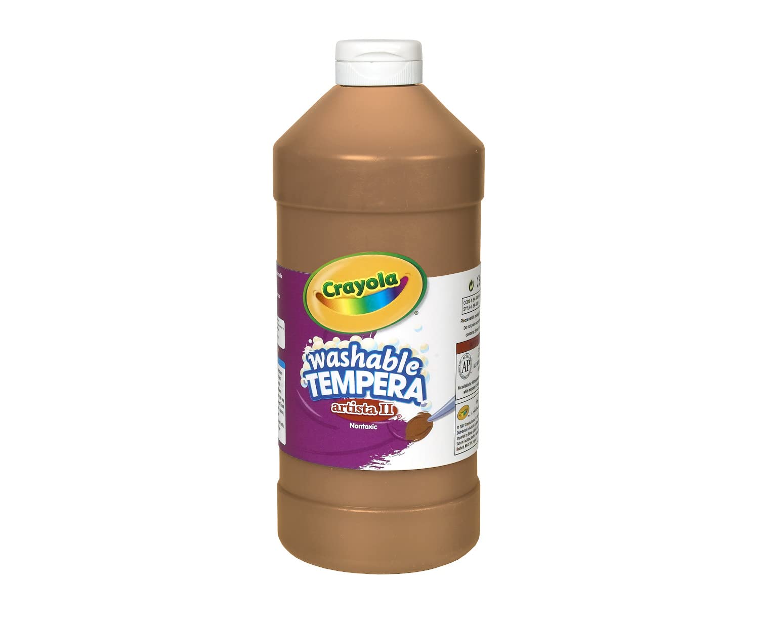 Crayola Washable Tempera Paint For Kids, Brown Paint, Classroom Supplies, Non Toxic, 32 Oz Squeeze Bottle
