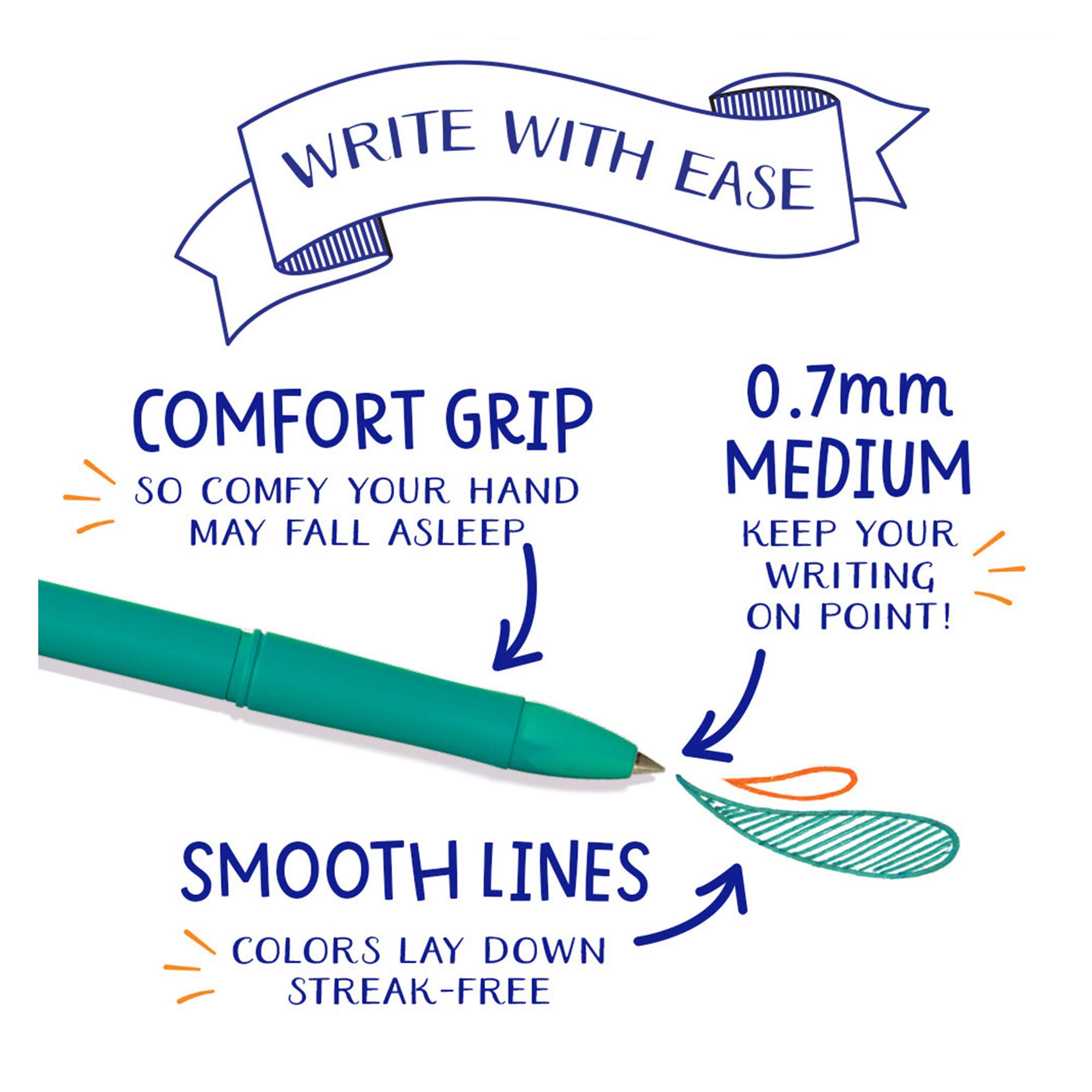 Crayola Colored Gel Pens for Kids and Adult Coloring, Washable Pens Medium Point, 14 Count