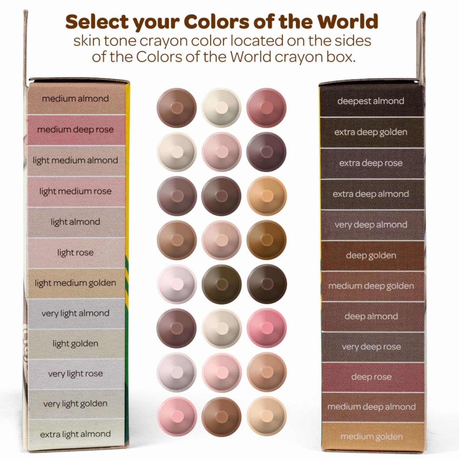 Crayola Bulk Crayon Set, Colors of The World, Multicultural Crayons, School Supplies, 6 Sets of 24 Colors 8 Crayola Bulk Crayon Set, Colors of The World, Multicultural Crayons, School Supplies, 6 Sets of 24 Colors