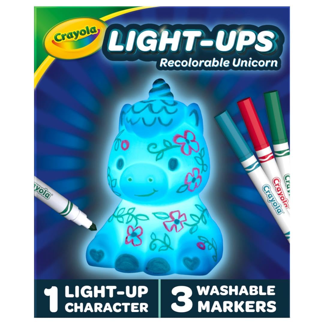 Crayola Light Ups - Unicorn, Reusable Holiday Craft, Glow In The Dark, Unicorn Gift for Kids, Decoration Craft, Toys & Gifts for Kids
