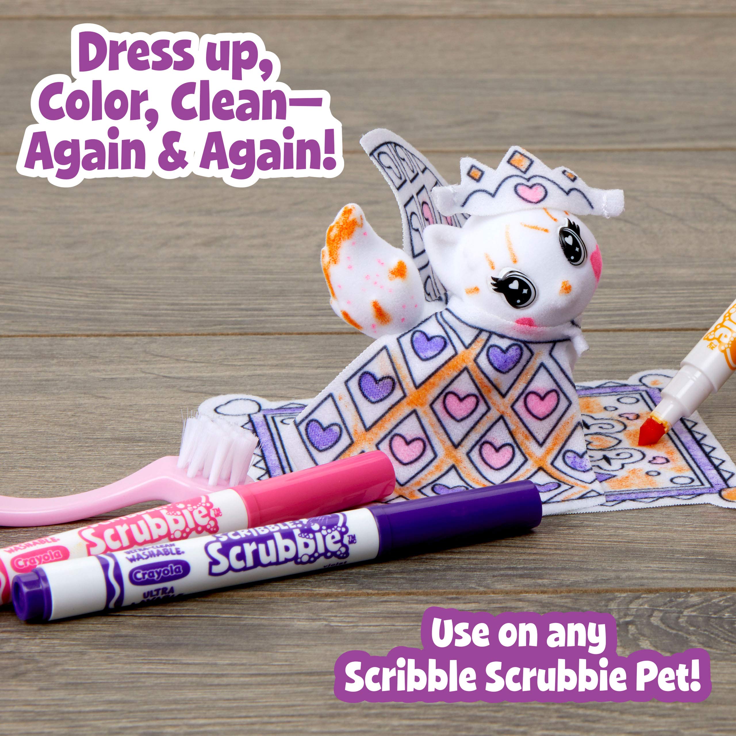 Crayola Scribble Scrubbie Pets Princess Playset, Kids Toys, Gift for Girls & Boys 4 Crayola Scribble Scrubbie Pets Princess Playset, Kids Toys, Gift for Girls & Boys