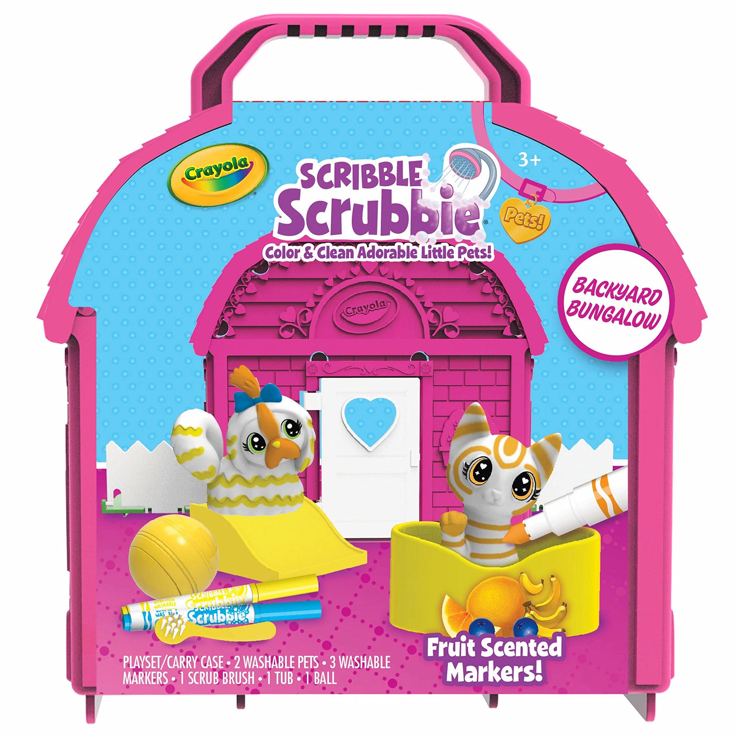 Crayola Scribble Scrubbie Pets, Backyard Playset, Toys For Girls & Boys, Gifts For Kids, Ages 3+