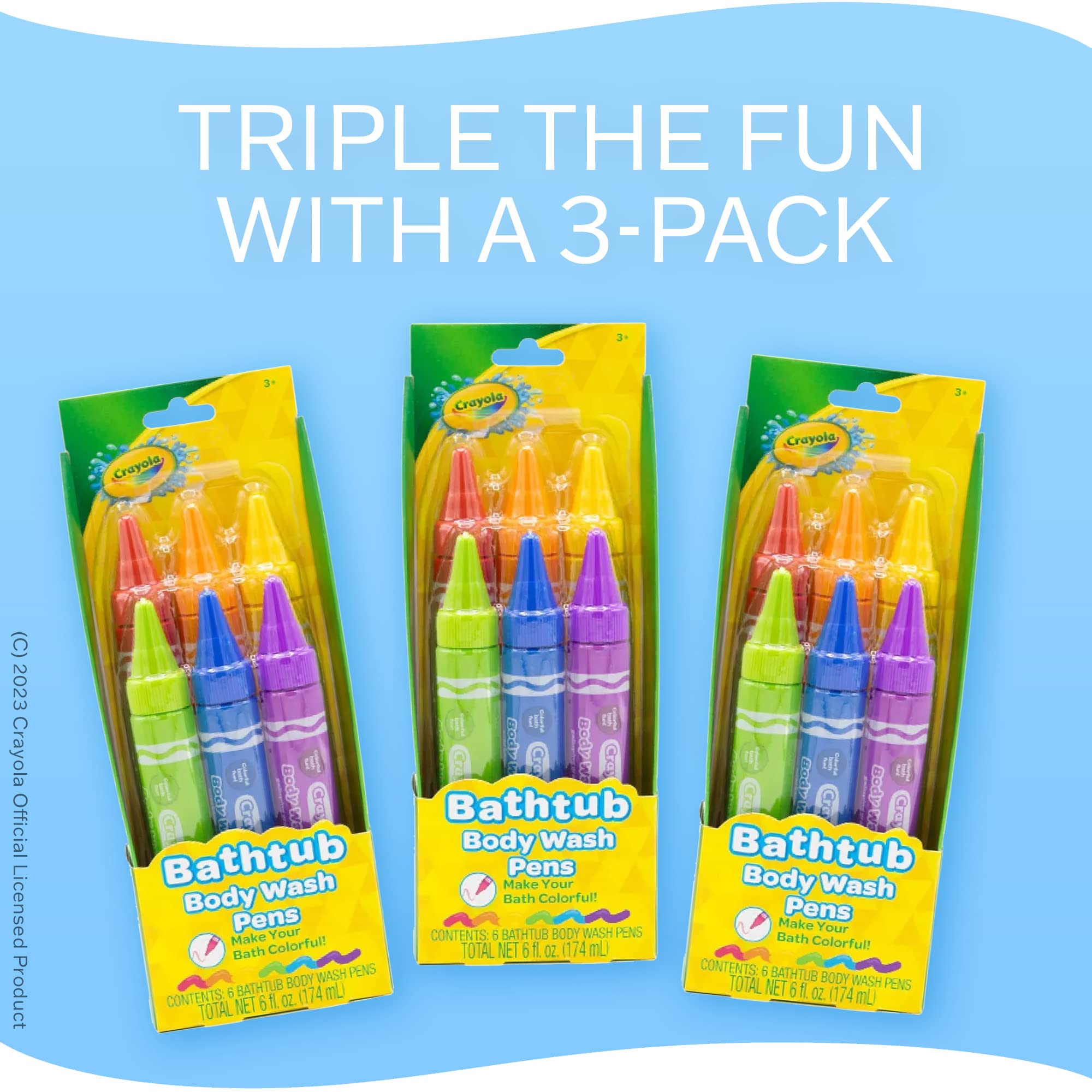 Crayola Taste Beauty Bathtub Bodywash Pens, Kids’ Bath Toys per Pack (3 pcs bundle), Adult Supervision Recommended 6 Crayola Taste Beauty Bathtub Bodywash Pens, Kids’ Bath Toys per Pack (3 pcs bundle), Adult Supervision Recommended