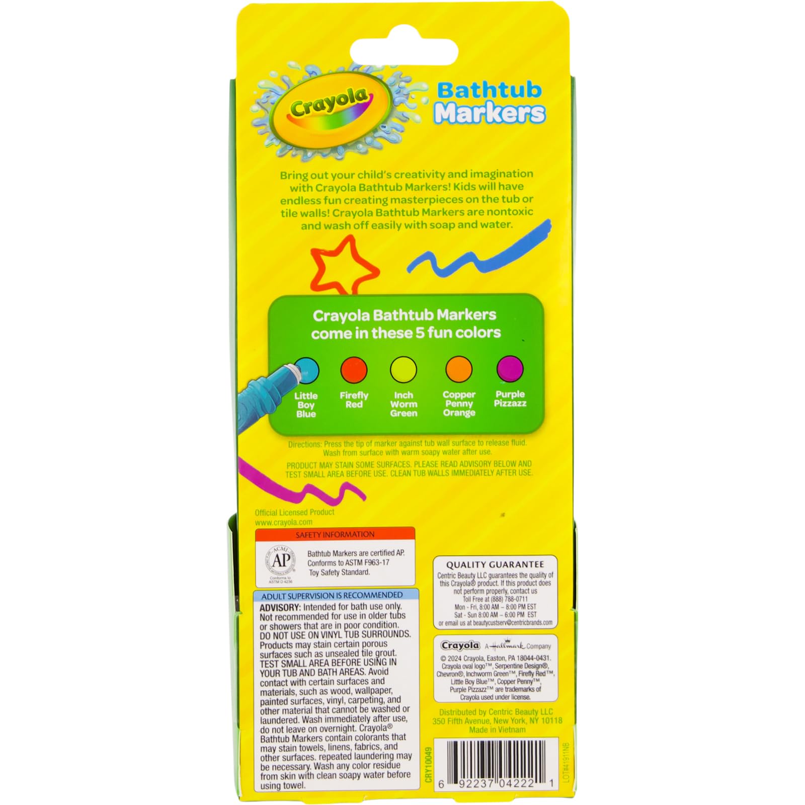 Crayola Bathtub Markers and Crayola Color Bath Drops, 60 tablets - Bring Creative Fun to Bath Time - Non-toxic 5 Crayola Bathtub Markers and Crayola Color Bath Drops, 60 tablets - Bring Creative Fun to Bath Time - Non-toxic