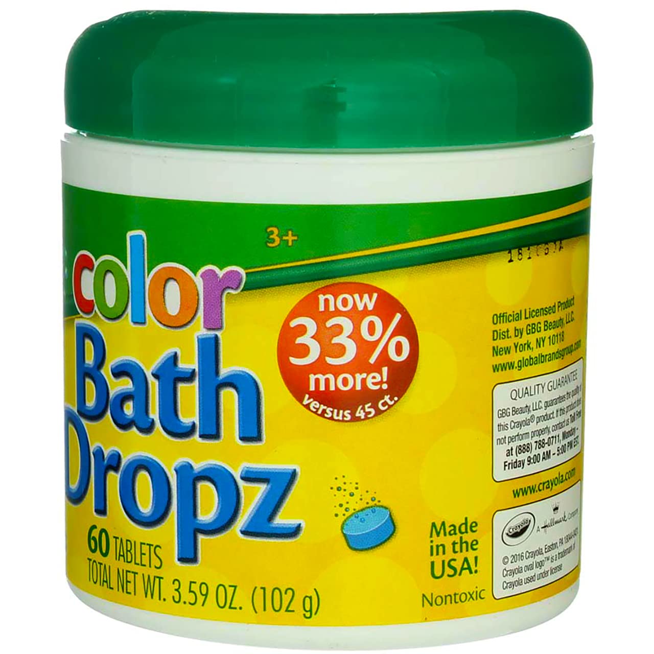 Crayola Bath Dropz 3.59 oz 60 Tablets (Pack of 2) 6 Crayola Bath Dropz 3.59 oz 60 Tablets (Pack of 2)