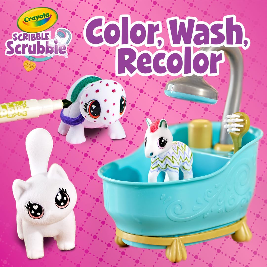 Crayola Scribble Scrubbie Pets Mega Set (25+ pcs), Reusable Pet Care Toy, Toys for Girls & Boys, Gift for Kids, Ages 3, 4, 5 5 Crayola Scribble Scrubbie Pets Mega Set (25+ pcs), Reusable Pet Care Toy, Toys for Girls & Boys, Gift for Kids, Ages 3, 4, 5