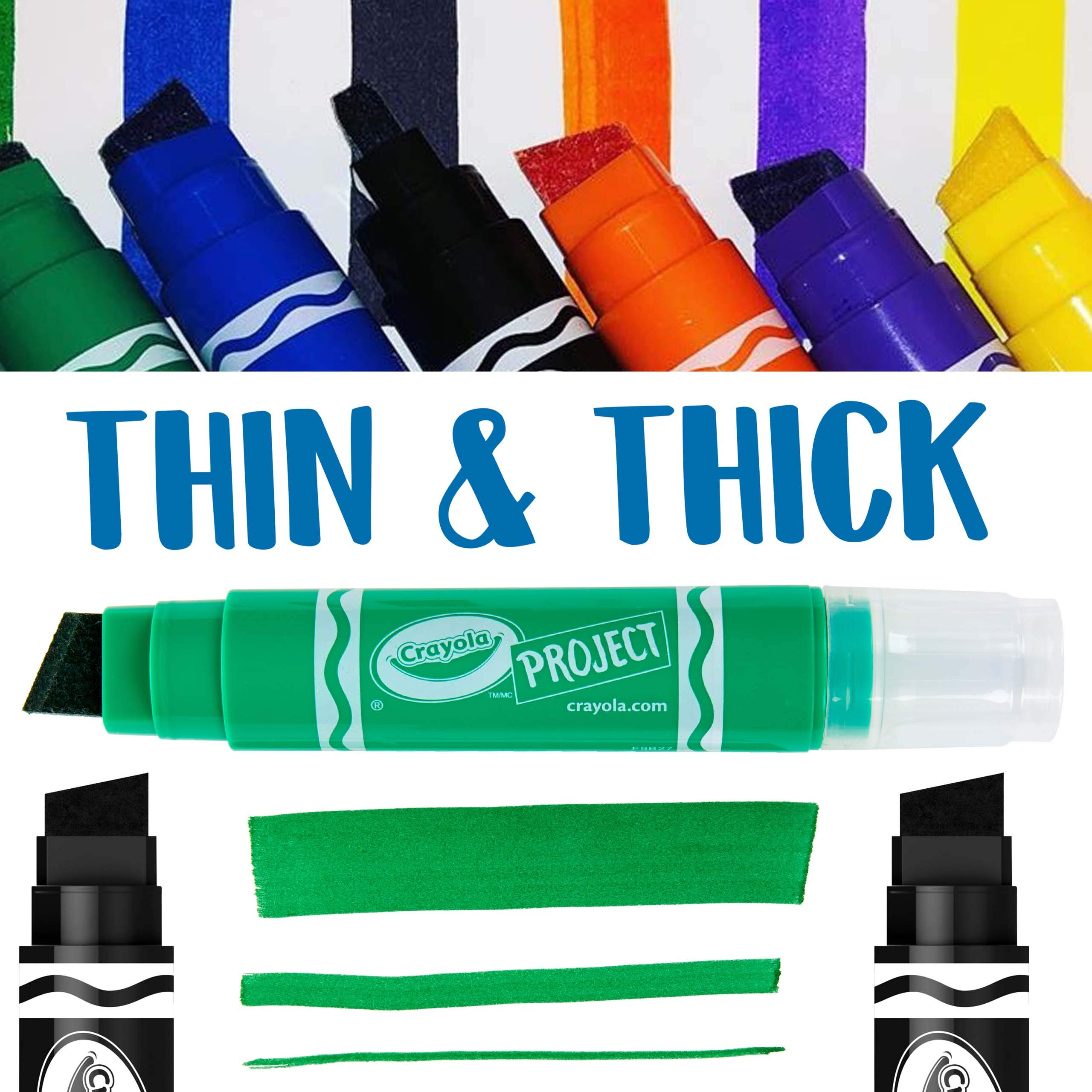 Crayola XL Poster Markers, Assorted Classic Colors, School Supplies, 4 Count 3 Crayola XL Poster Markers, Assorted Classic Colors, School Supplies, 4 Count