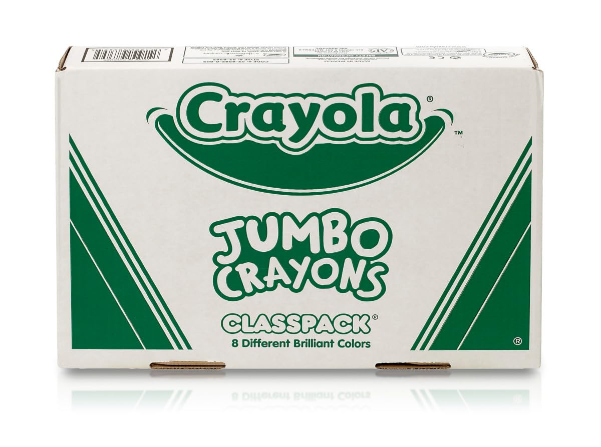Crayola Jumbo Crayons Classpack (200ct), Large Toddler Crayons, Bulk School Supplies, Essential Preschool & Kindergarten Art Supplies for Teachers