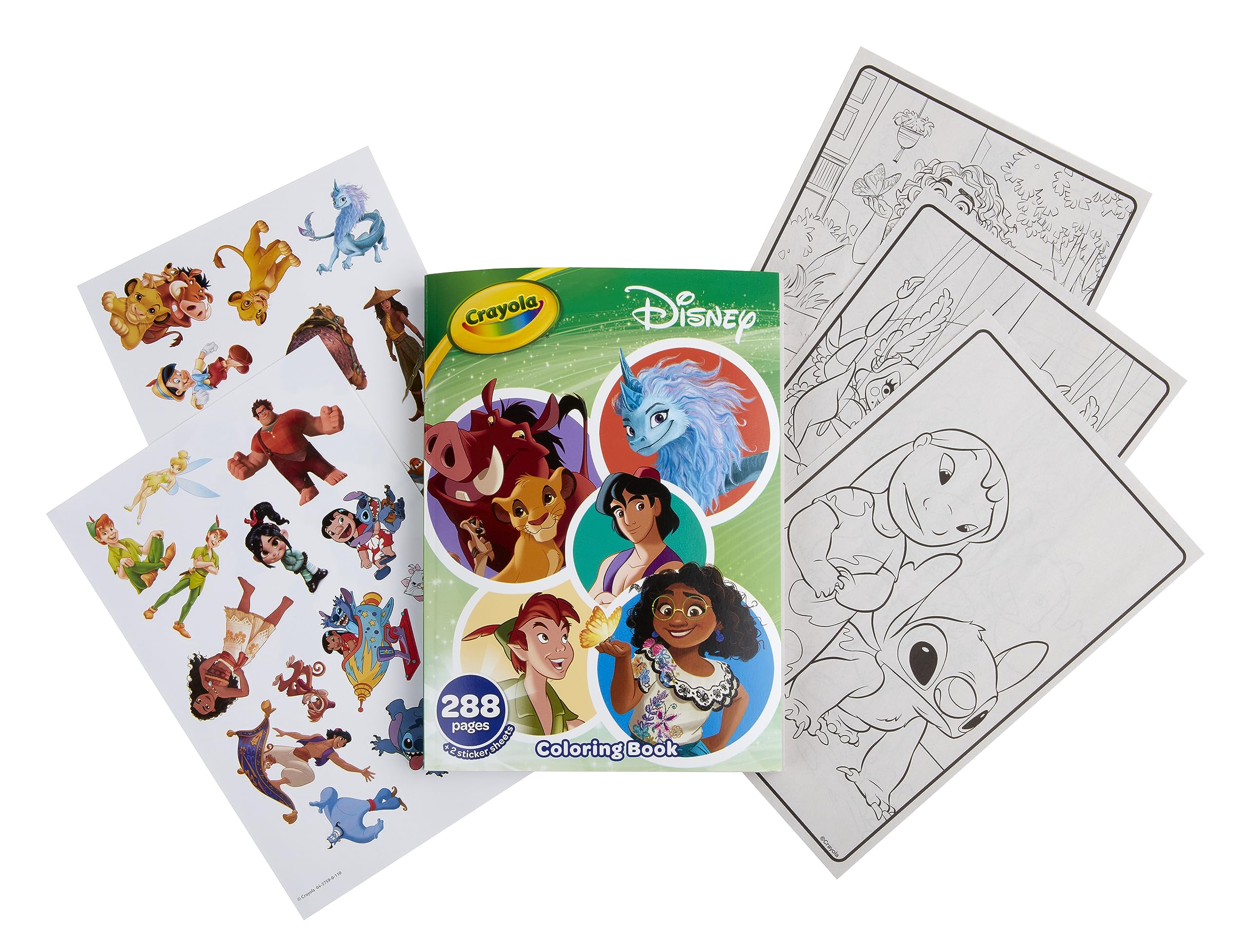 Crayola Coloring Book, Big Book of Disney Animation, 288 Coloring Pages, Gift for Kids, Age 3, 4, 5, 6